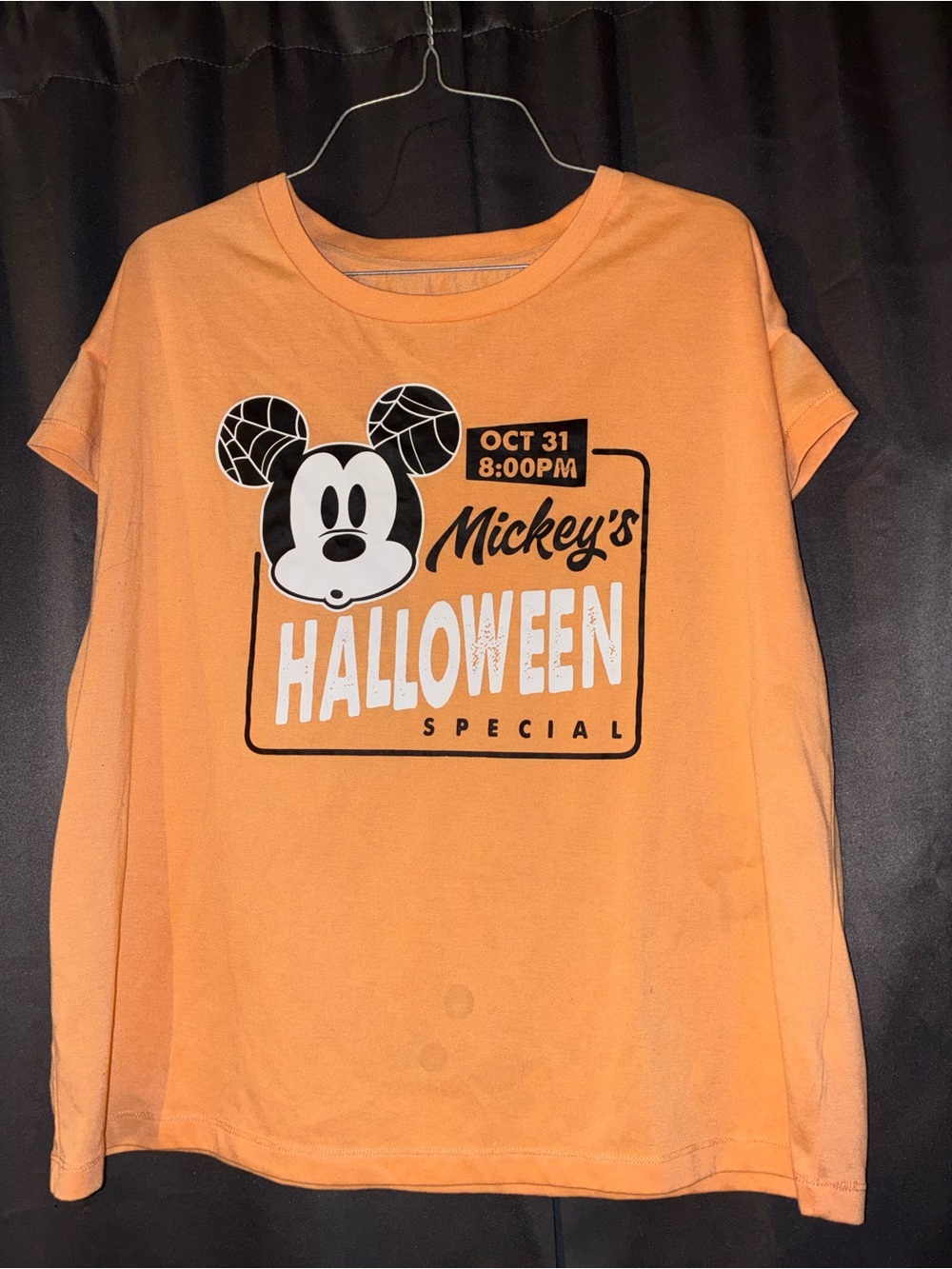 Disney Orange Mickey Halloween Special Short Sleeve Tee